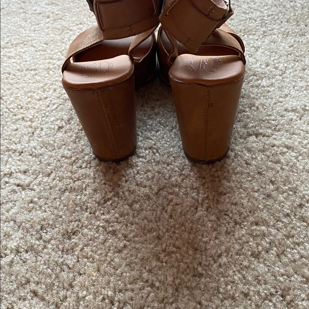 Kork-ease Stasia heels, brown leather, size 9 - Picture 5 of 9